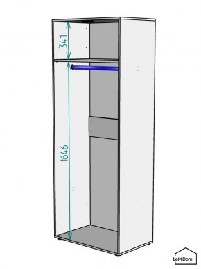 Шкаф Linnea MHR-2PO 2050х800х510 (Белый-М 11.1.2) в Лесном - lesnoy.mebel24.online | фото 3