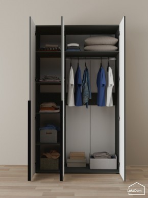 Шкаф Linnea MHR-3-1 2050х1200х510 (Графит-М 11.1.25) в Лесном - lesnoy.mebel24.online | фото 4