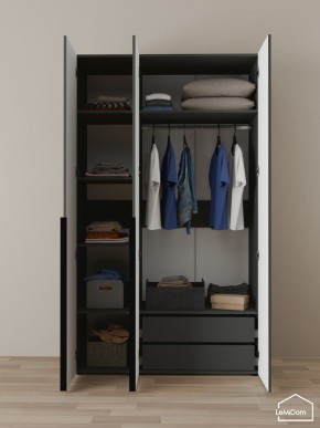 Шкаф Linnea MHR-3-2 2050х1200х510 (Графит-М 11.1.25) в Лесном - lesnoy.mebel24.online | фото 5