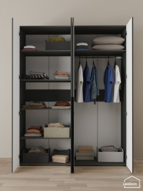 Шкаф Linnea MHR-4-1 2050х1600х510 (Графит-М 11.1.25) в Лесном - lesnoy.mebel24.online | фото 4