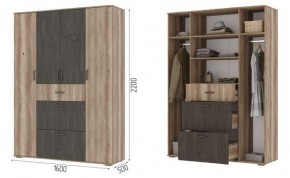 Шкаф Нельсон ШК03 Дуб каньон/железный камень в Лесном - lesnoy.mebel24.online | фото 2