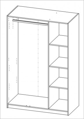 Шкаф ОРИОН трехдверный, цвет Дуб Венге в Лесном - lesnoy.mebel24.online | фото 3