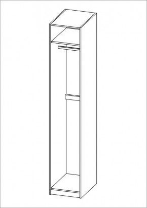 Шкаф ПЕГАС однодверный с рамочным фасадом, цвет Дуб Венге в Лесном - lesnoy.mebel24.online | фото 3