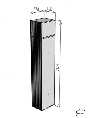 Шкаф с антресолью Linnea MHR-1A-1 2450х400х510 (Белый-М 11.1.2) в Лесном - lesnoy.mebel24.online | фото 2