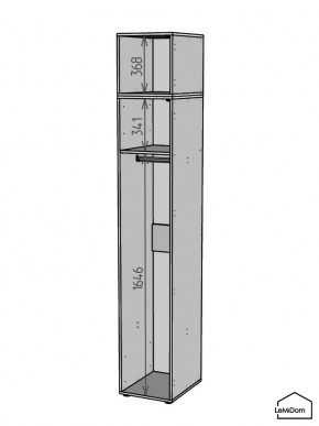 Шкаф с антресолью Linnea MHR-1A-1 2450х400х510 (Белый-М 11.1.2) в Лесном - lesnoy.mebel24.online | фото 3
