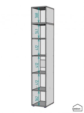 Шкаф с антресолью Linnea MHR-1A-2 2450х400х510 (Белый-М 11.1.2) в Лесном - lesnoy.mebel24.online | фото 3