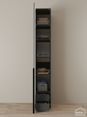 Шкаф с антресолью Linnea MHR-1A-4 2450х400х510 (Графит-М 11.1.25) в Лесном - lesnoy.mebel24.online | фото 4