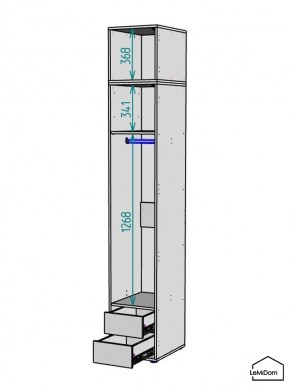Шкаф с антресолью Linnea MHR-1POA-3 2450х400х510 (Белый-М 11.1.2) в Лесном - lesnoy.mebel24.online | фото 3