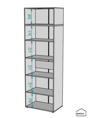 Шкаф с антресолью Linnea MHR-2A-2 2450х800х510 (ДВ-М 11.1.25) в Лесном - lesnoy.mebel24.online | фото 3
