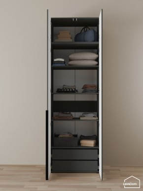 Шкаф с антресолью Linnea MHR-2A-3 2450х800х510 (Графит-М 11.1.25) в Лесном - lesnoy.mebel24.online | фото 5