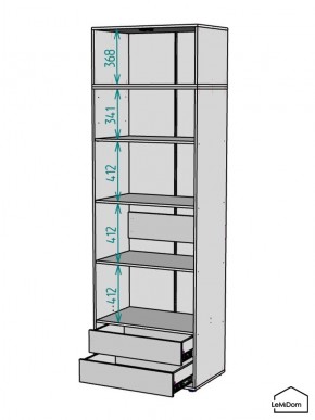 Шкаф с антресолью Linnea MHR-2A-4 2450х800х510 (ДВ-М 11.1.25) в Лесном - lesnoy.mebel24.online | фото 3