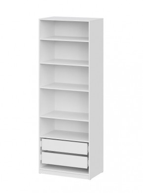 Шкаф ШК-5 + 4 полки + ящики (800) Белый текстурный в Лесном - lesnoy.mebel24.online | фото