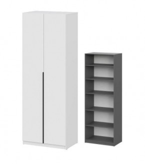 Шкаф ШК-5 + 4 полки (800) Белый текстурный в Лесном - lesnoy.mebel24.online | фото 2