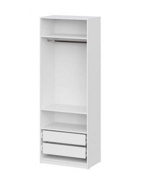 Шкаф ШК-5 + 2 полки + ящики (800) Белый текстурный в Лесном - lesnoy.mebel24.online | фото 3