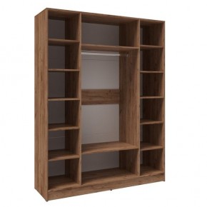 Шкаф Вегас 1600 Дуб крафт табачный/Дуб крафт белый в Лесном - lesnoy.mebel24.online | фото 2