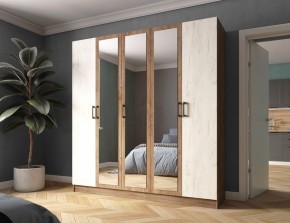 Шкаф Вегас 2000 Дуб крафт табачный/Дуб крафт белый в Лесном - lesnoy.mebel24.online | фото 1