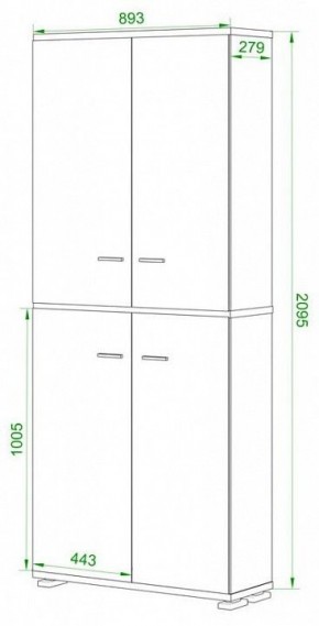 Шкаф-витрина Домино ПУ-30-3-ФС в Лесном - lesnoy.mebel24.online | фото 2
