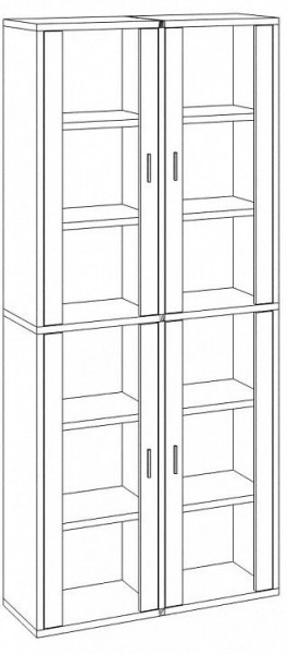 Шкаф-витрина Домино СУ(ш2в2)+4ФС в Лесном - lesnoy.mebel24.online | фото 3