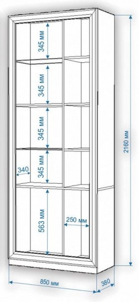 Шкаф-витрина Нобиле ШВтВ-ФСД-ФГК в Лесном - lesnoy.mebel24.online | фото 3