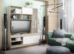 СОФИ Гостиная (модульная) дуб сонома/белый глянец в Лесном - lesnoy.mebel24.online | фото 26