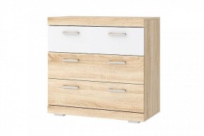 СОНАТА КС-900 Комод 3ящ. (дуб сонома/белый глянец) в Лесном - lesnoy.mebel24.online | фото