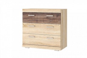СОНАТА КС-900 Комод 3ящ. (дуб сонома/дуб сакраменто) в Лесном - lesnoy.mebel24.online | фото