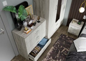 Спальня Гармония Дуб крафт серый/Дуб крафт белый в Лесном - lesnoy.mebel24.online | фото 9