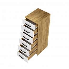 Спальный гарнитур Евро (модульный) Крафт/Белый в Лесном - lesnoy.mebel24.online | фото 13
