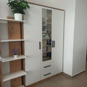 Спальный гарнитур Евро (модульный) Крафт/Белый в Лесном - lesnoy.mebel24.online | фото 33