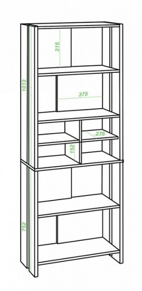 Стеллаж Домино Lite СТЛ-ОВХ в Лесном - lesnoy.mebel24.online | фото 2