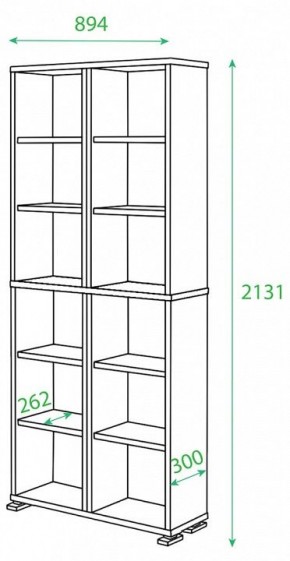 Стеллаж Домино нельсон ПУ-30-1 в Лесном - lesnoy.mebel24.online | фото 2