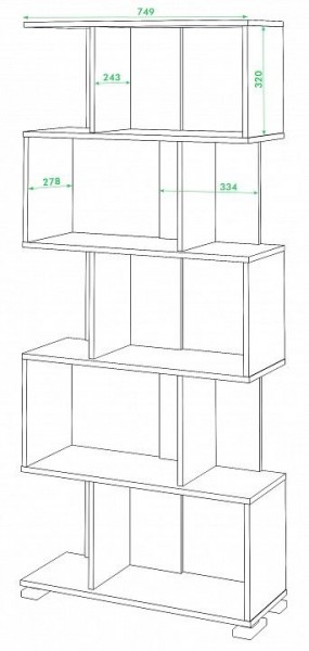 Стеллаж Домино нельсон СЛ-5 в Лесном - lesnoy.mebel24.online | фото 2