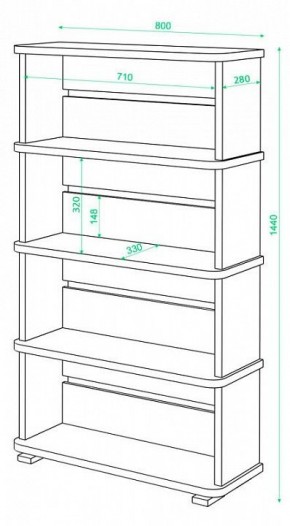 Стеллаж Домино СБ-25/4 в Лесном - lesnoy.mebel24.online | фото 2