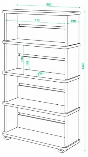 Стеллаж Домино СБ-25/4 в Лесном - lesnoy.mebel24.online | фото 2