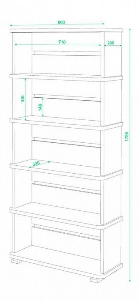 Стеллаж Домино СБ-25/5 в Лесном - lesnoy.mebel24.online | фото 2