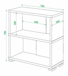 Стеллаж книжный Домино нельсон СБ-10_2 в Лесном - lesnoy.mebel24.online | фото 4