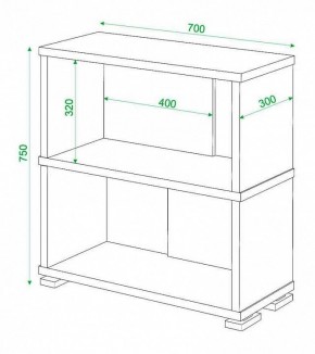 Стеллаж книжный Домино нельсон СБ-10_2 в Лесном - lesnoy.mebel24.online | фото 2