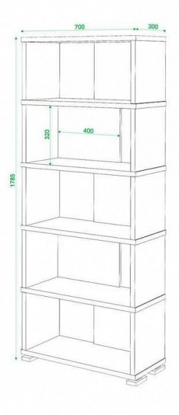 Стеллаж книжный Домино СБ-10_5 в Лесном - lesnoy.mebel24.online | фото 3