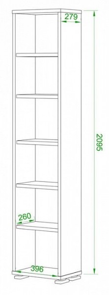 Стеллаж-колонка Домино ПУ-20-1 в Лесном - lesnoy.mebel24.online | фото 2