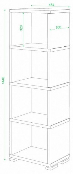 Стеллаж-колонка Домино СБ-15/4 в Лесном - lesnoy.mebel24.online | фото 2