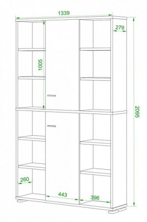 Стеллаж комбинированный Домино ПУ-40-2 в Лесном - lesnoy.mebel24.online | фото 2