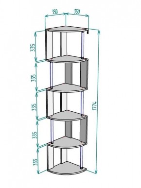 Стеллаж Maria S113-MA (Ясень Анкор светлый) в Лесном - lesnoy.mebel24.online | фото 3