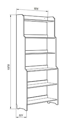 Стеллаж Вествик, массив сосны, цвет белый в Лесном - lesnoy.mebel24.online | фото 4