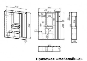 Стенка для прихожей Мебелайн-2 в Лесном - lesnoy.mebel24.online | фото 3