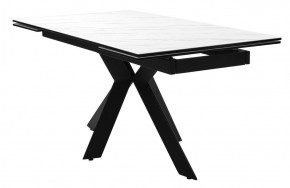 Стол BELLUNO 160 MARBLES KL-99 Белый мрамор матовый, итальянская керамика/ черный каркас, ®DISAUR в Лесном - lesnoy.mebel24.online | фото 2