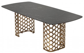 Стол CHIAVARI 220 KL-116 Черный мрамор матовый, итальянская керамика / бронзовый, ®DISAUR в Лесном - lesnoy.mebel24.online | фото 7
