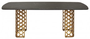 Стол CHIAVARI 220 KL-116 Черный мрамор матовый, итальянская керамика / бронзовый, ®DISAUR в Лесном - lesnoy.mebel24.online | фото 8