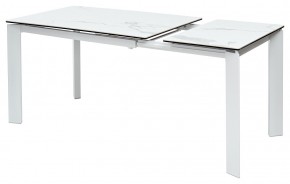 Стол CORNER 120 MATTE STATUARIO Белый мрамор матовый керамика, стекло/ белый каркас, ®DISAUR в Лесном - lesnoy.mebel24.online | фото 5