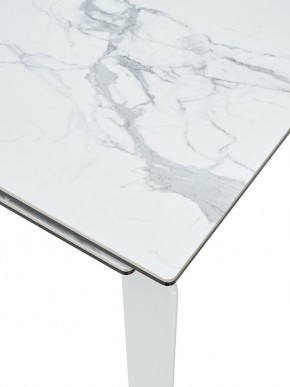 Стол CORNER 120 MATTE STATUARIO Белый мрамор матовый керамика, стекло/ белый каркас, ®DISAUR в Лесном - lesnoy.mebel24.online | фото 6