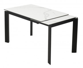 Стол CORNER 120 MATTE STATUARIO Белый мрамор матовый керамика, стекло/ черный каркас, ®DISAUR в Лесном - lesnoy.mebel24.online | фото 3